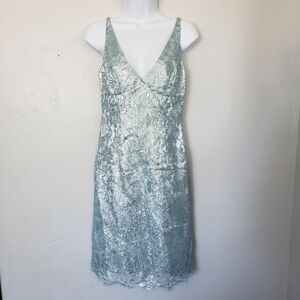 Milly Vintage Women's 4 Cinderella Blue Knee Length Dress Spaghetti Strap Girly